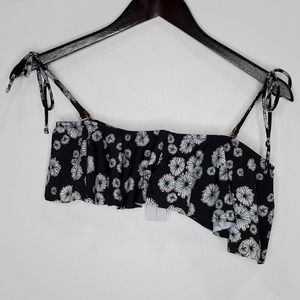 Raisins Flounce Bandeau Bikini Top